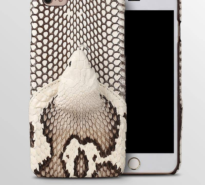 Custom Real Snake Skin Iphone Cases with Snake Head design - Image 3