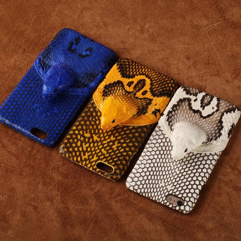 Custom Real Snake Skin Iphone Cases with Snake Head design - Image 5