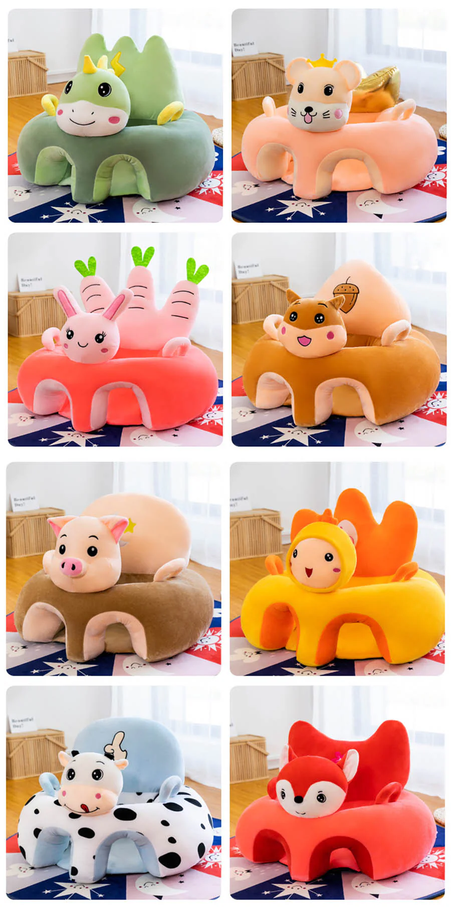 Cute Animals Comfy Baby Seat - Image 17