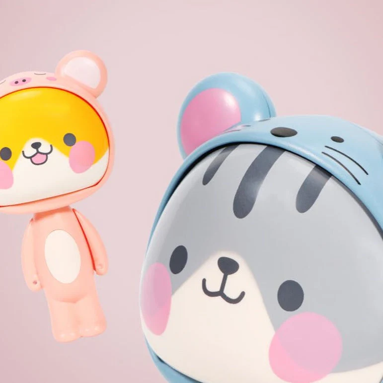 Cute Cartoon Hand Press Foldable Fan - Image 2