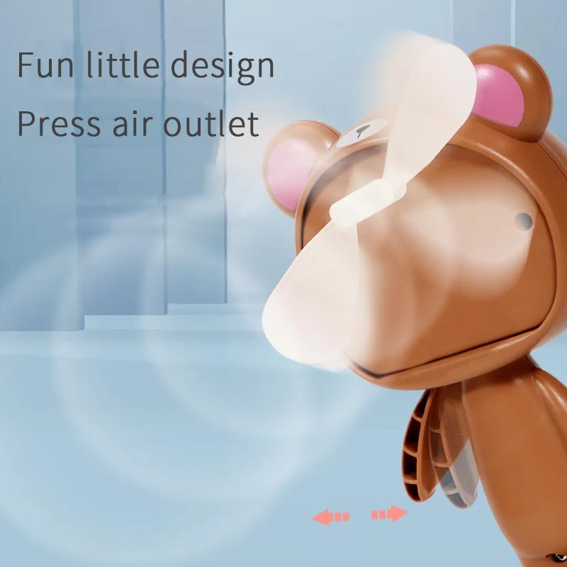 Cute Cartoon Hand Press Foldable Fan - Image 5
