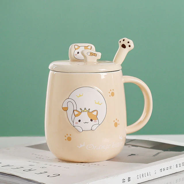 Cute Cartoon Kitty Mug Set - Image 13