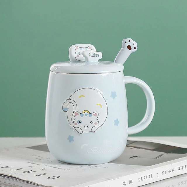 Cute Cartoon Kitty Mug Set - Image 15