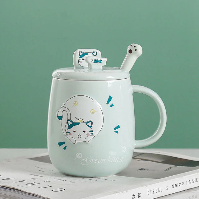 Cute Cartoon Kitty Mug Set - Image 18