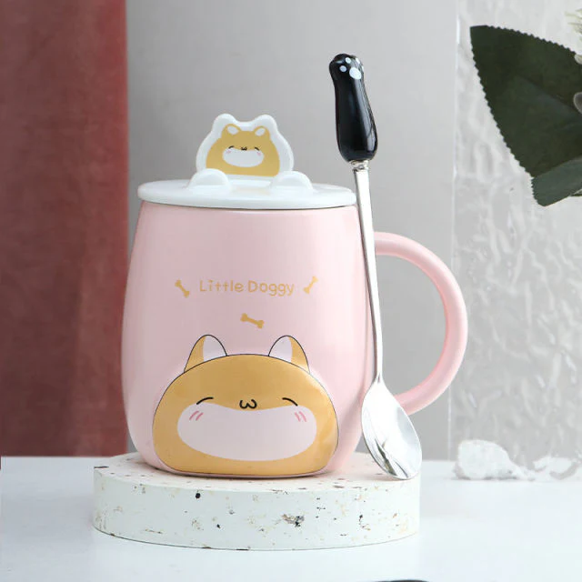 Cute Cartoon Kitty Mug Set - Image 2