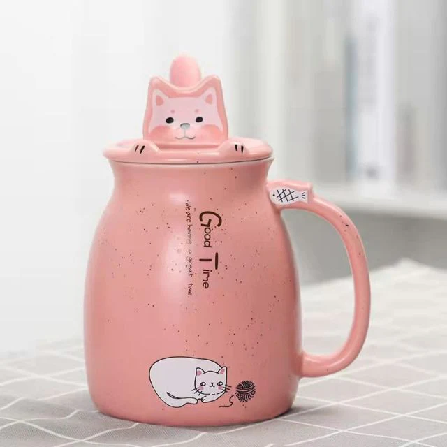 Cute Cartoon Kitty Mug Set - Image 7
