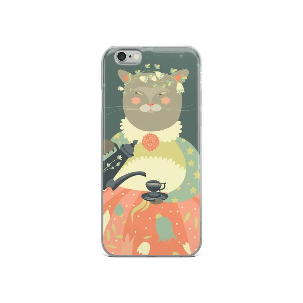 Cute Cat Lady iPhone Case - Image 3