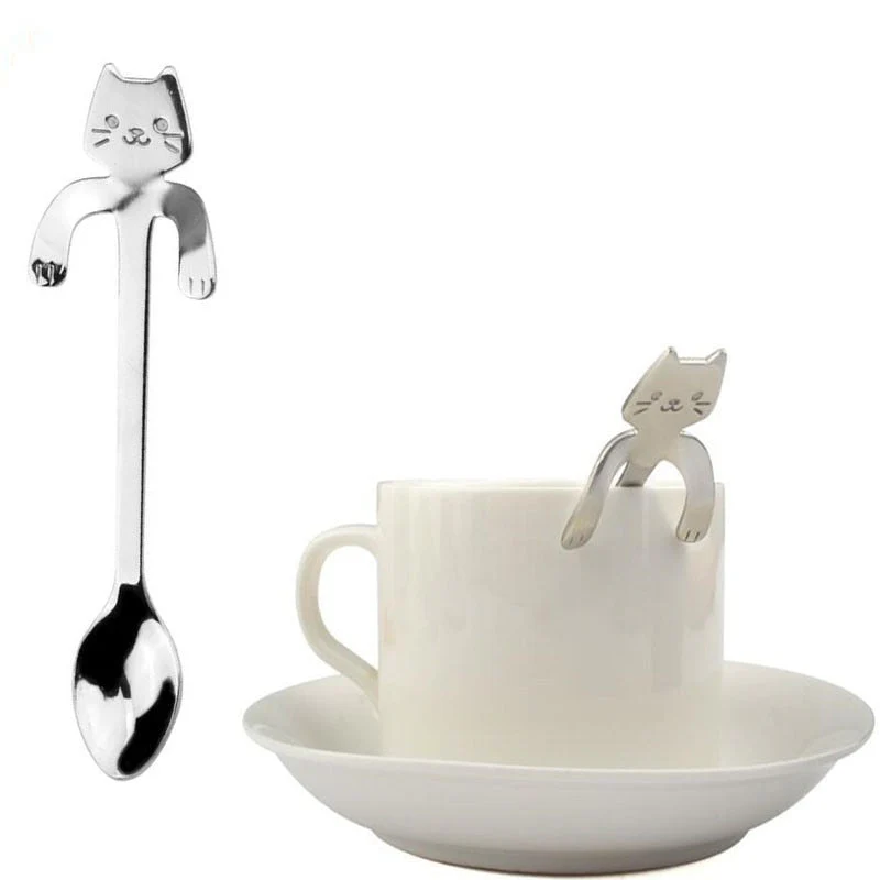 Cute Cat Long Handle Tea Spoon - Image 11