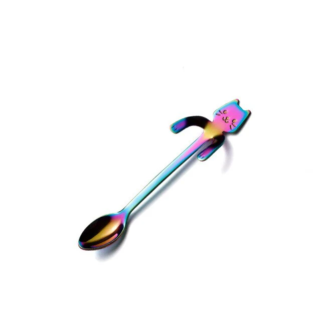Cute Cat Long Handle Tea Spoon - Image 16