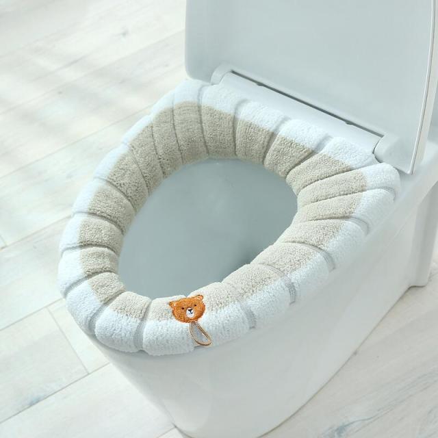 Cute Comfy Pumpkin Pattern Bathroom Toilet Seat Cover - Image 10