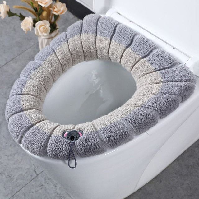 Cute Comfy Pumpkin Pattern Bathroom Toilet Seat Cover - Image 15