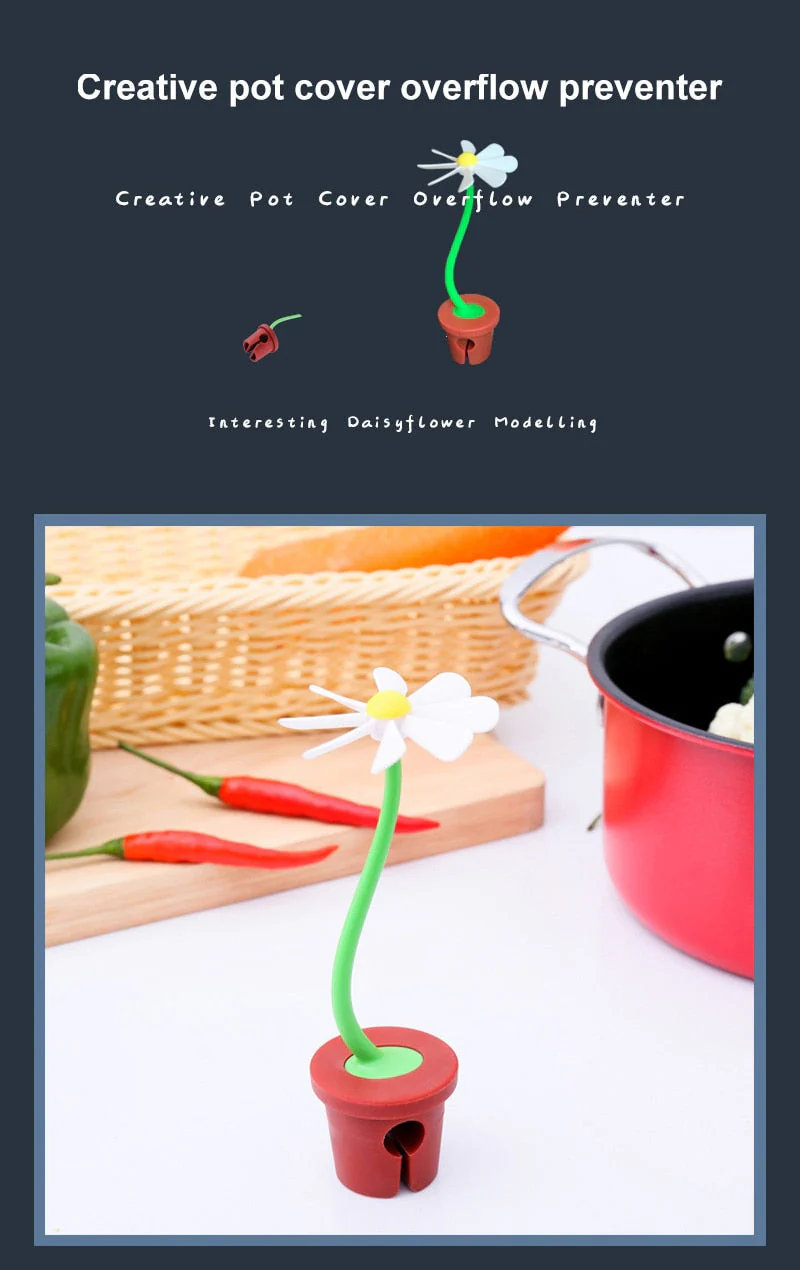 Cute Daisy Pot Overflow Protector Lifter - Image 4