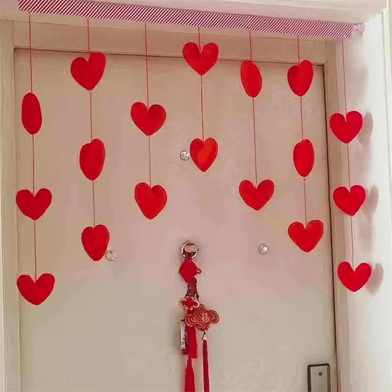 Cute Hanging Pink Heart Doorway Decor - Image 5