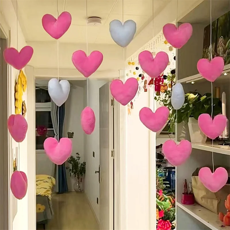 Cute Hanging Pink Heart Doorway Decor - Image 7