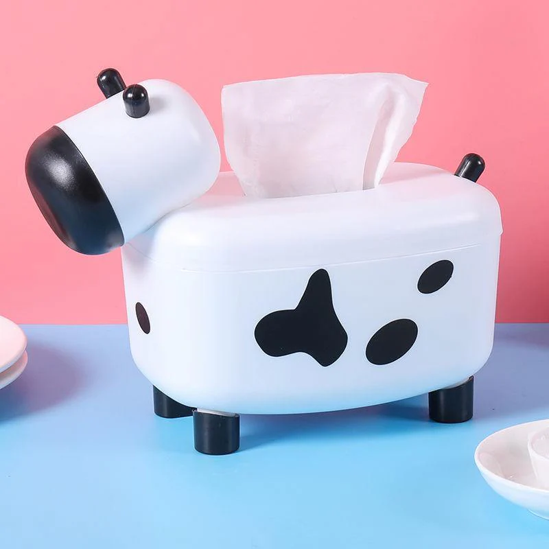 Cute Mini Cow Tissue Storage Toothpick Box - Image 4