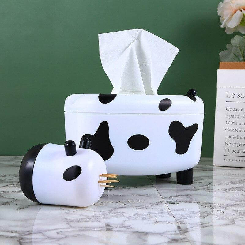 Cute Mini Cow Tissue Storage Toothpick Box - Image 5