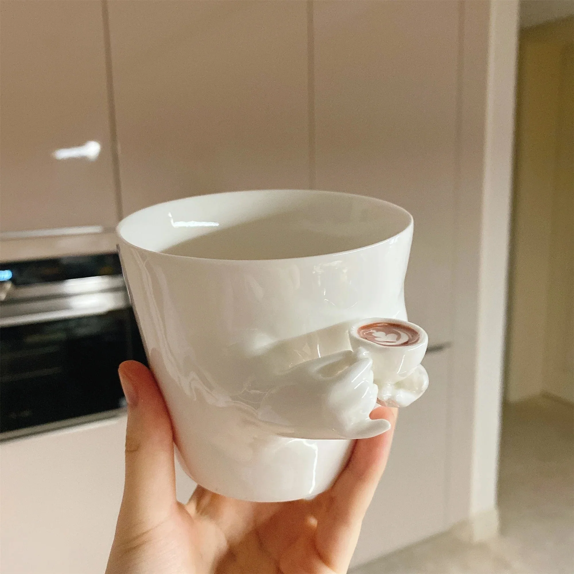 Cute Mug-in-Mug Korean Style Coffee Cup - Image 4
