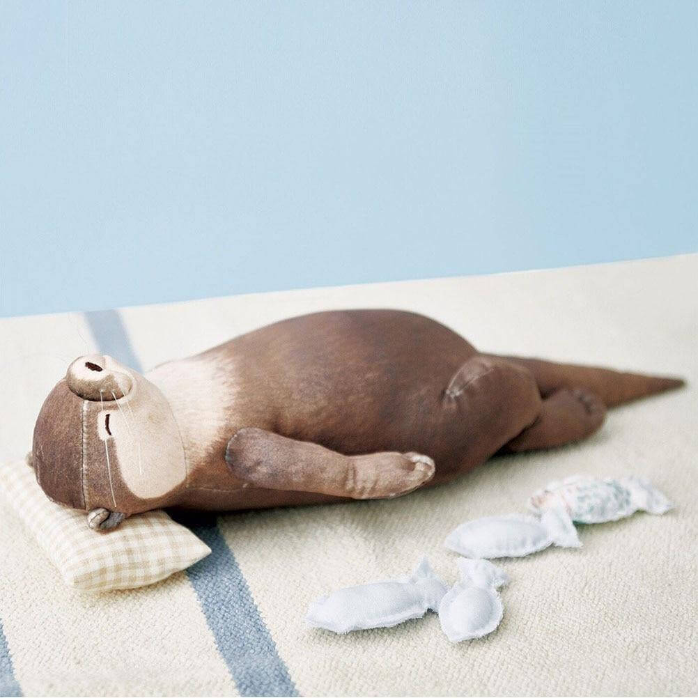 Cute Otter Stuffed Pencil Case Wrist Plush Pillow - Image 3