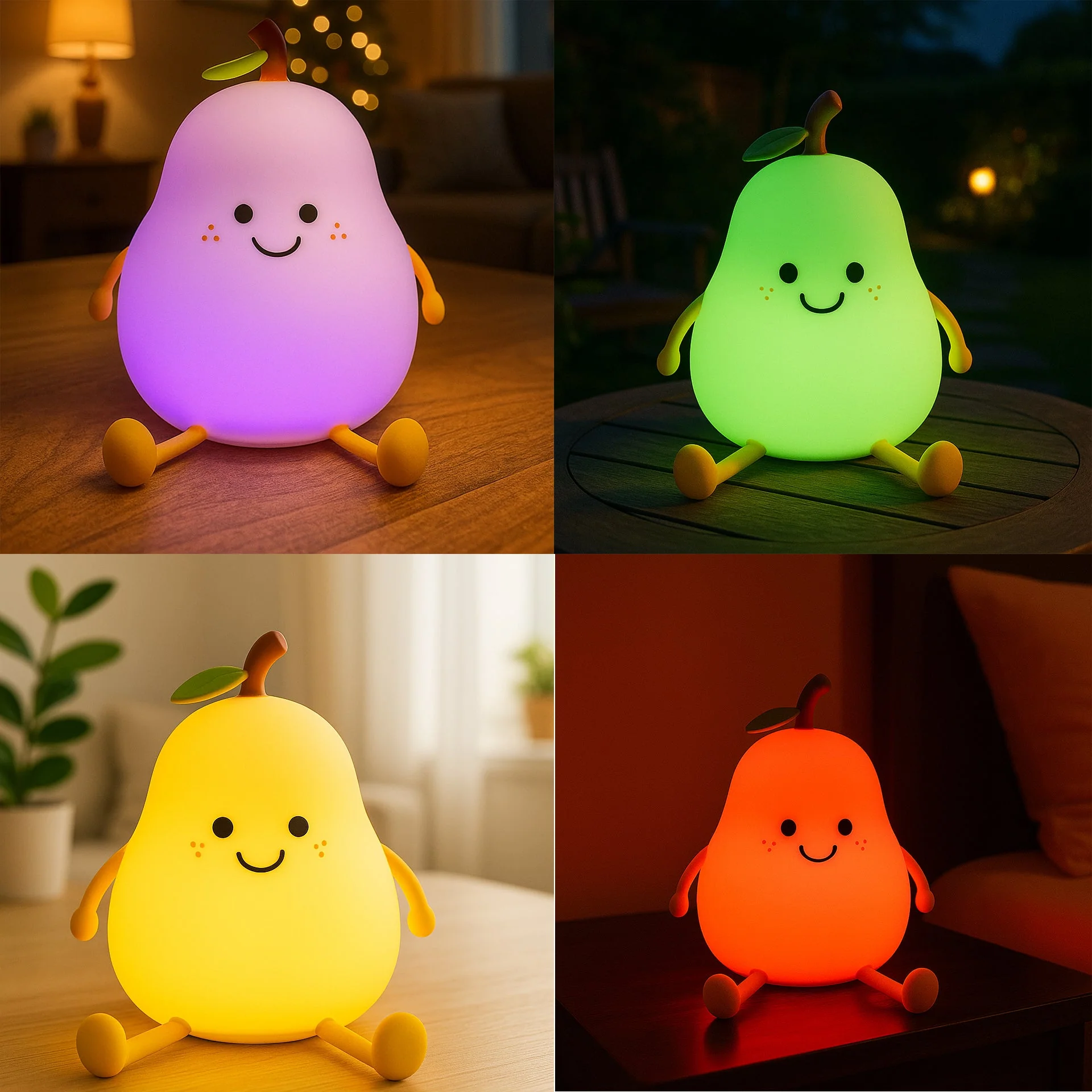 Cute Pear Bedside Touch Night Lamp - Image 5
