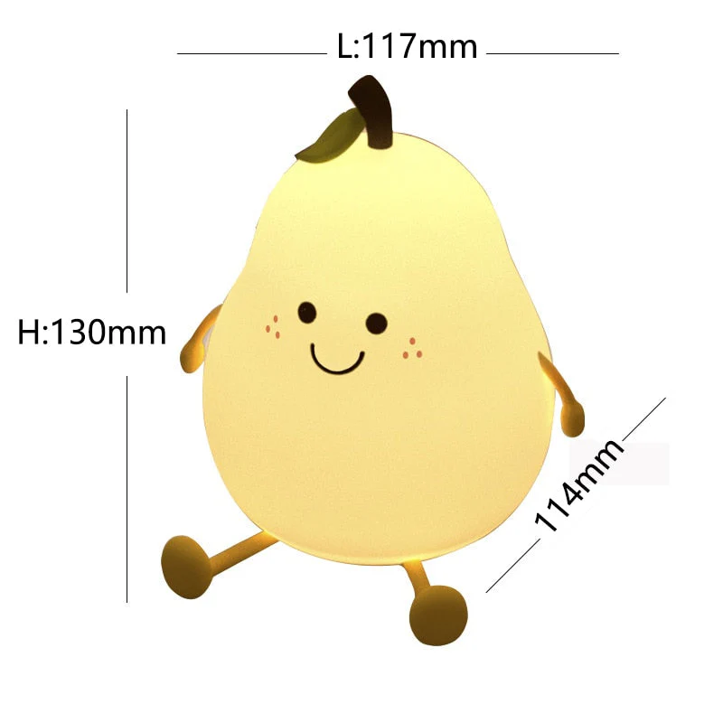 Cute Pear Bedside Touch Night Lamp - Image 6