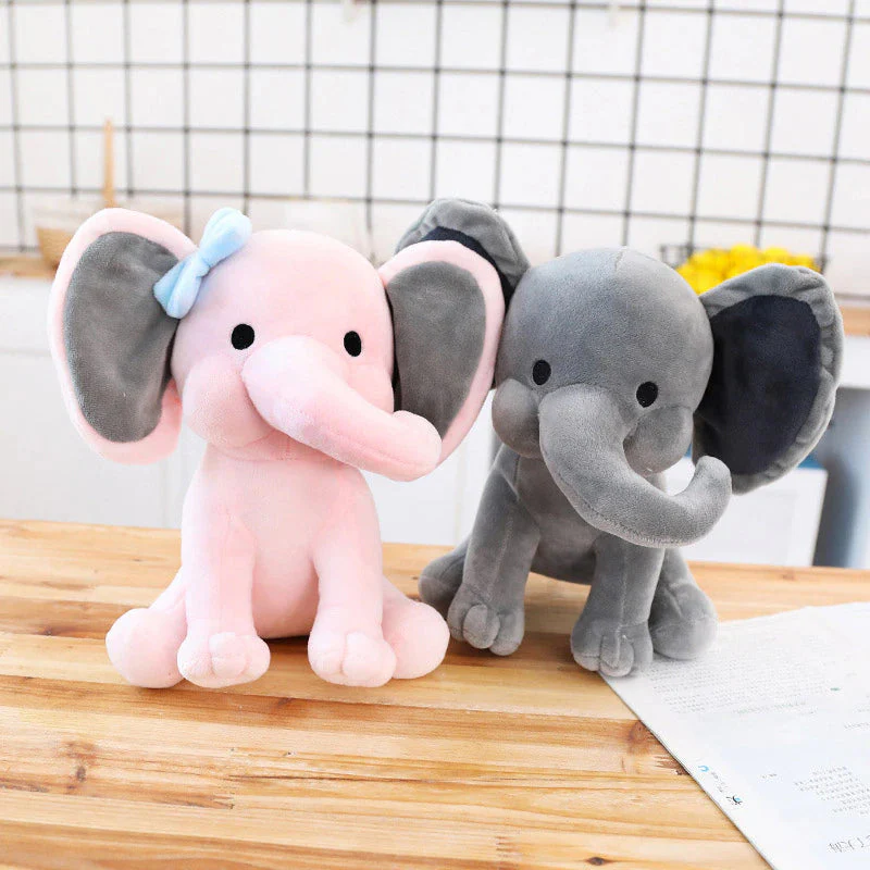 Cute Plush Grey Elephant Pillow Dolls for Baby - Image 3