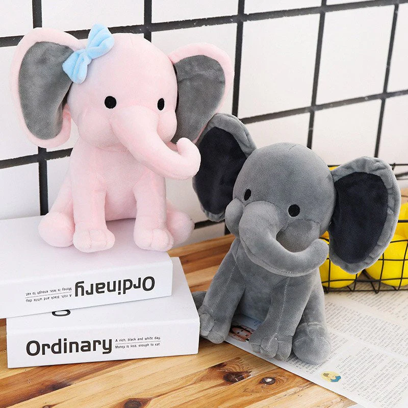 Cute Plush Grey Elephant Pillow Dolls for Baby - Image 4