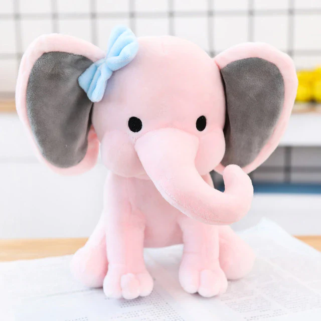 Cute Plush Grey Elephant Pillow Dolls for Baby - Image 8