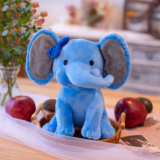 Cute Plush Grey Elephant Pillow Dolls for Baby - Image 9