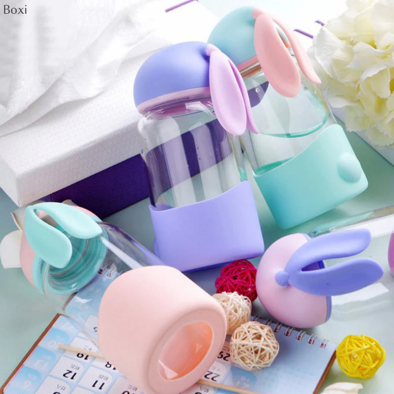 Cute Rabbit Glass Milk Cup for Kids - Image 5