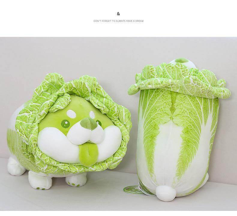 Cute Vegetable Cabbage Stuffed Dog  Pillow - Image 5