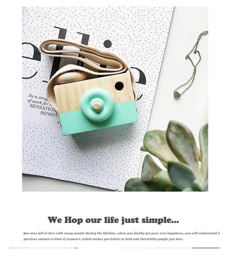 Cute Wooden Camera Hanging Camera - Image 4