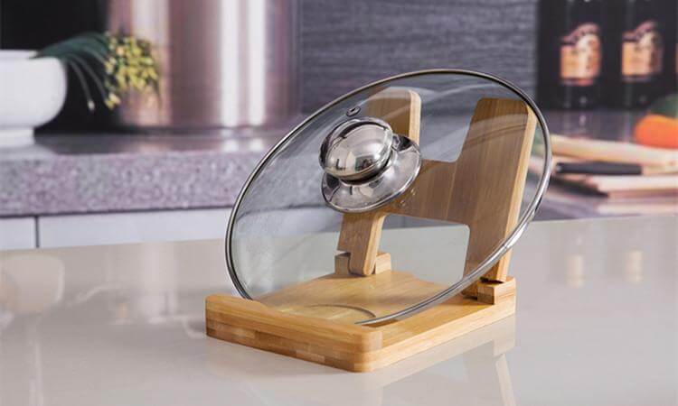 Cutting Board Foldable wooden pot lids holder - Image 6