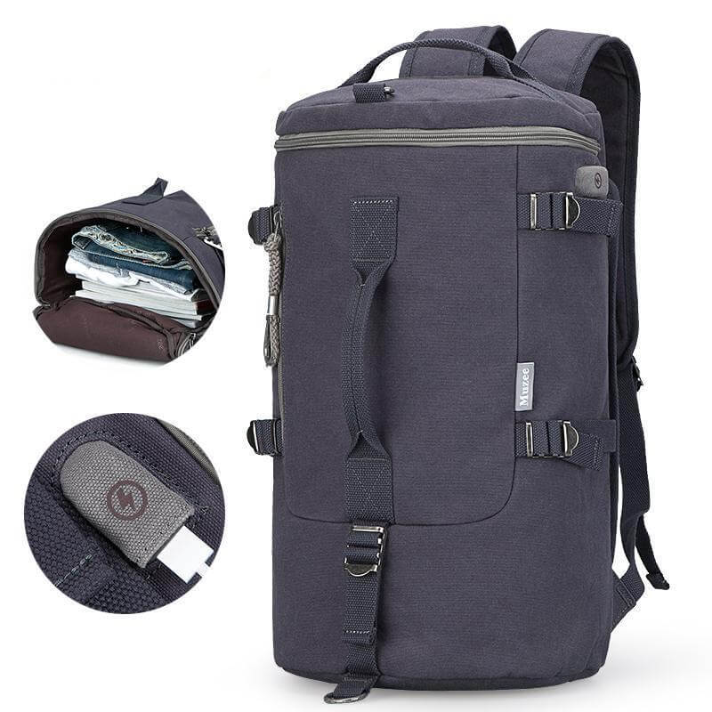 Cylinder package Multifunctional Male Fashion Backpack - Image 3