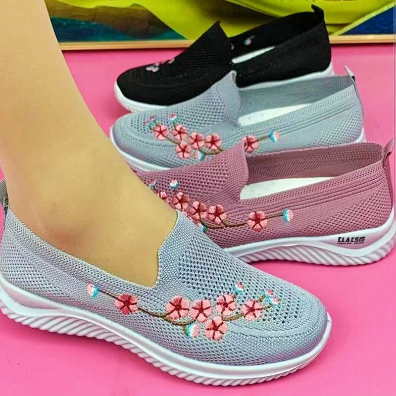 Daily Walk Lightweight Breathable Floral Sneakers - Image 6