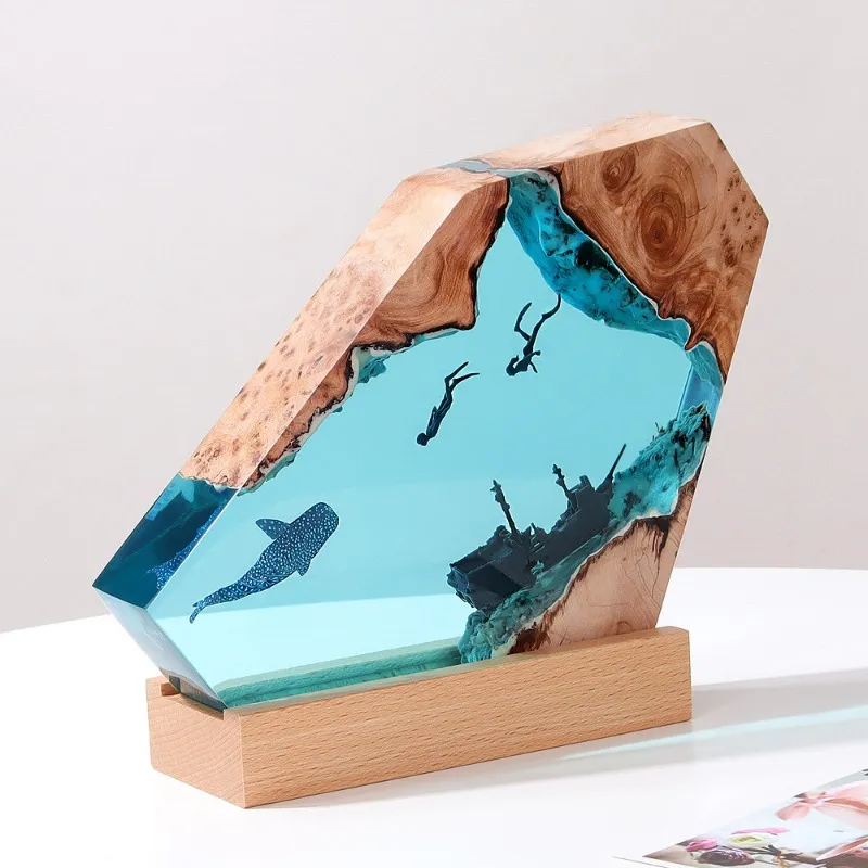 Deep Ocean Resin Decorative Night Lamp - Image 3