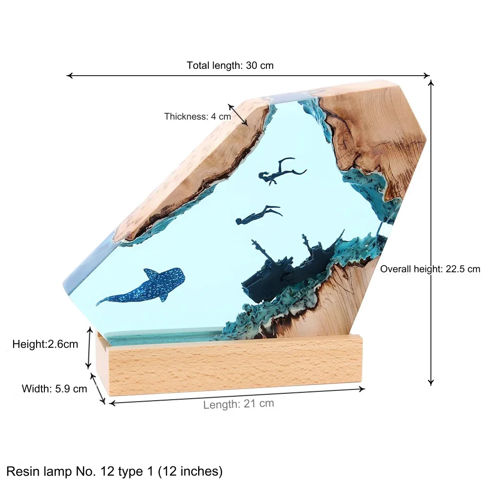 Deep Ocean Resin Decorative Night Lamp - Image 7