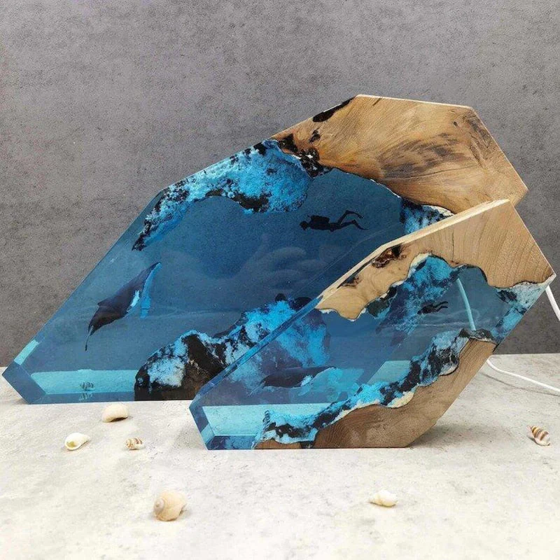 Deep Sea Adventure Resin Diver Lamp Decor - Image 8