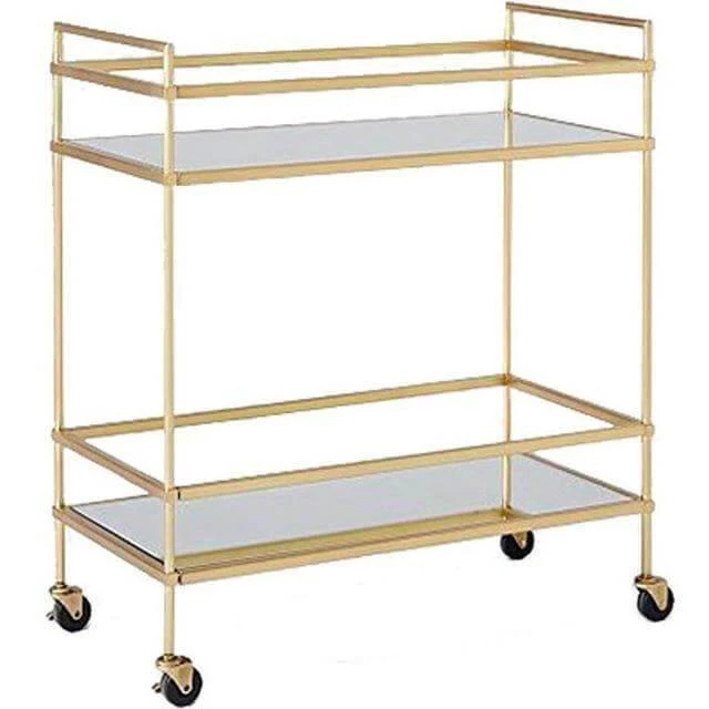 Designer Style Stainless Steel Gold Silver Dinner Side Table Organizer - Image 2