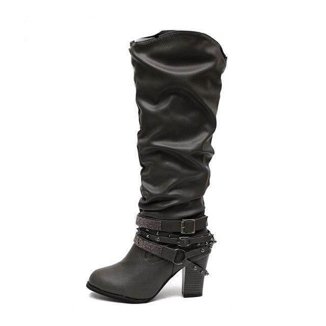 Designer Stylish Mid-calf Non-slip Female Boots - Image 4