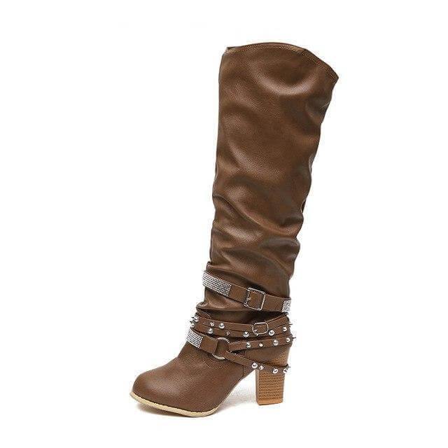 Designer Stylish Mid-calf Non-slip Female Boots - Image 5