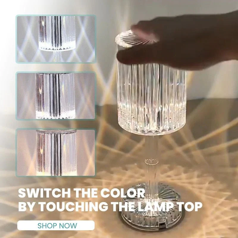 Diamond Glow Acrylic Touch Table Night Lamp - Image 5