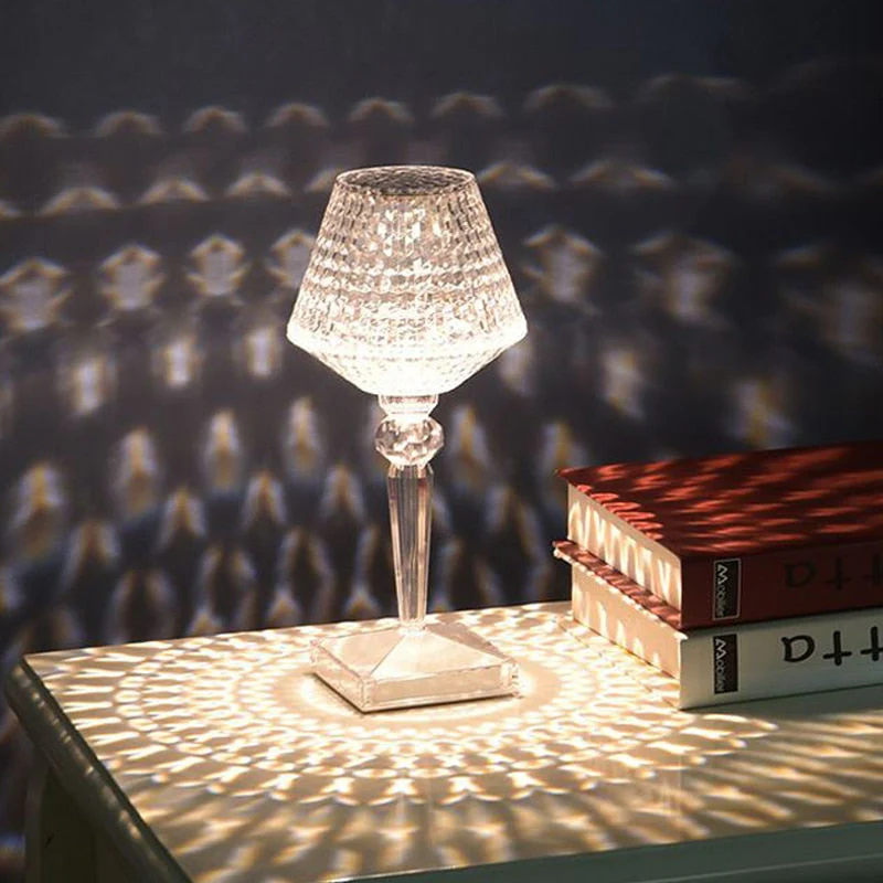 Diamond Glow Rechargeable Crystal Table Lamp - Image 4