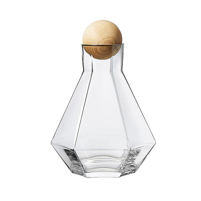 Diamond Shaped Clear Glass Pitcher Set - Image 21