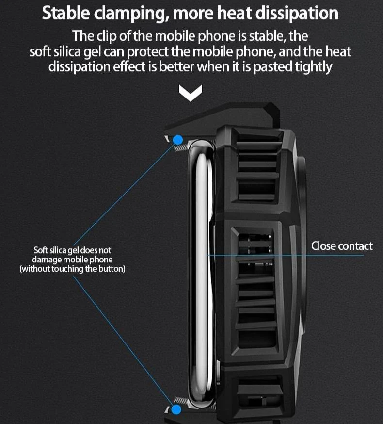 Digital Display Mobile Phone Fan Cooler - Image 9