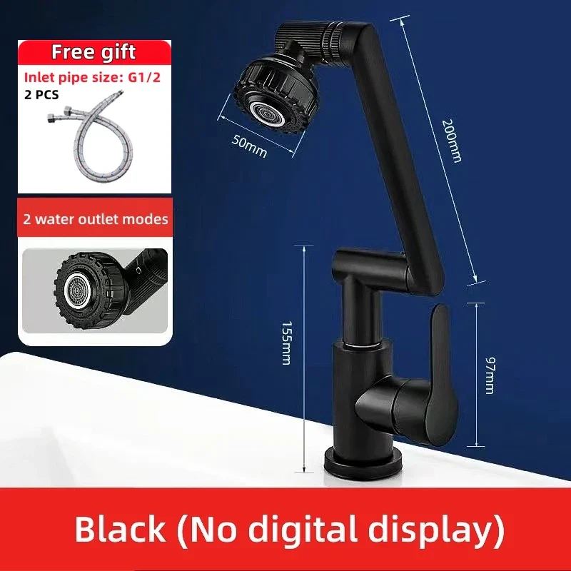 Digital Display Rotatable Japanese Style Bathroom Faucet - Image 12