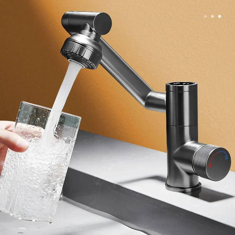 Digital Display Rotatable Japanese Style Bathroom Faucet - Image 2