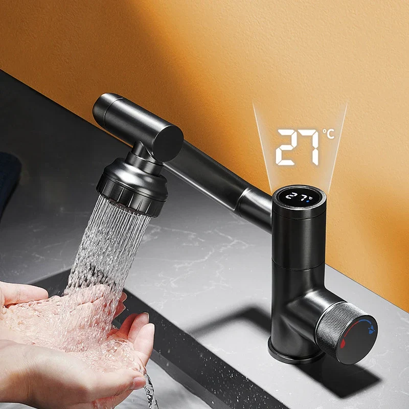 Digital Display Rotatable Japanese Style Bathroom Faucet - Image 6