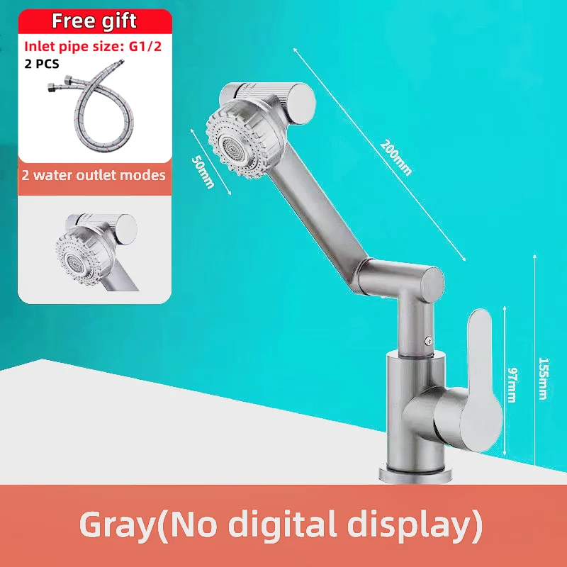 Digital Display Rotatable Japanese Style Bathroom Faucet - Image 8