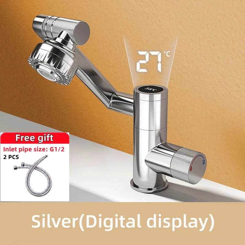Digital Display Rotatable Japanese Style Bathroom Faucet - Image 9
