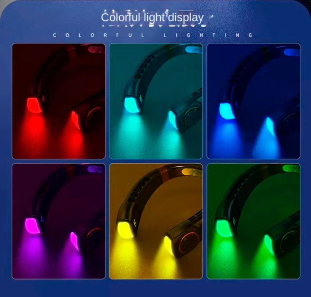 Digital Display Wearable Neck Fan - Image 3